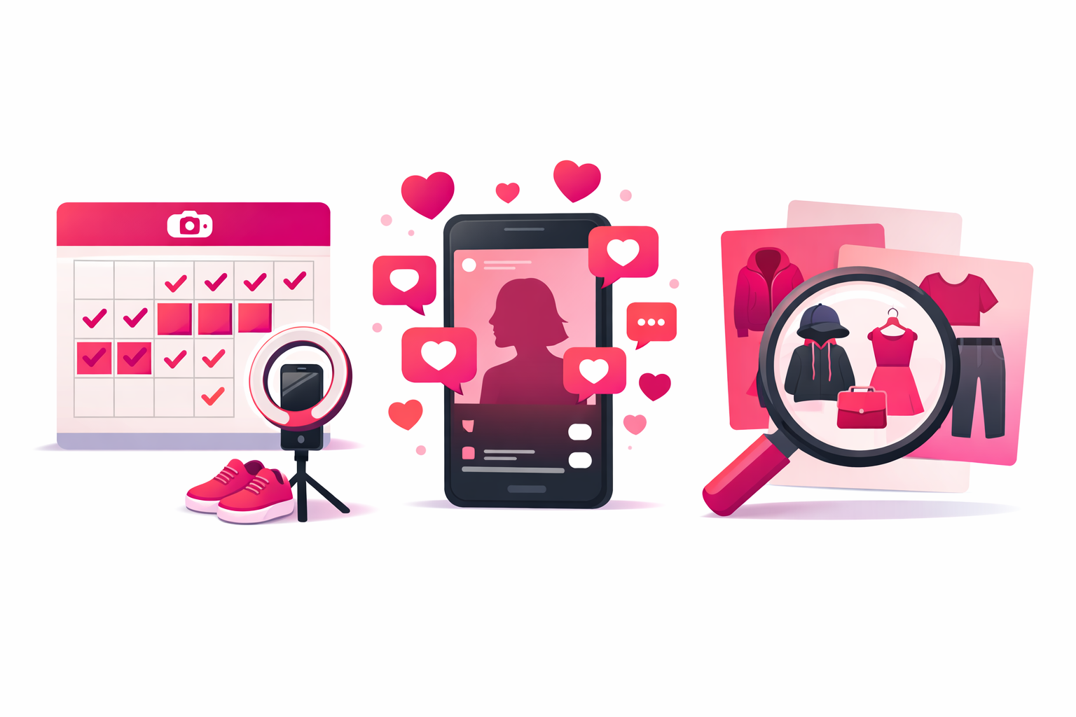 Three content pillars for fashion TikTok growth: consistency, engagement, and niche selection