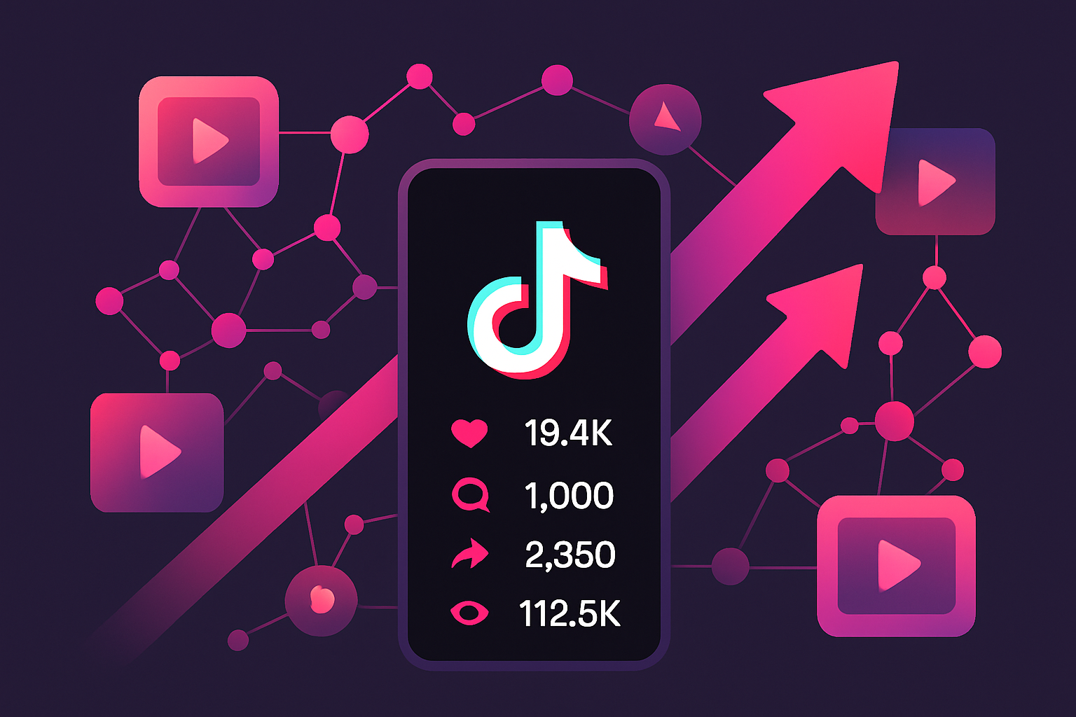 TikTok engagement algorithm visualization