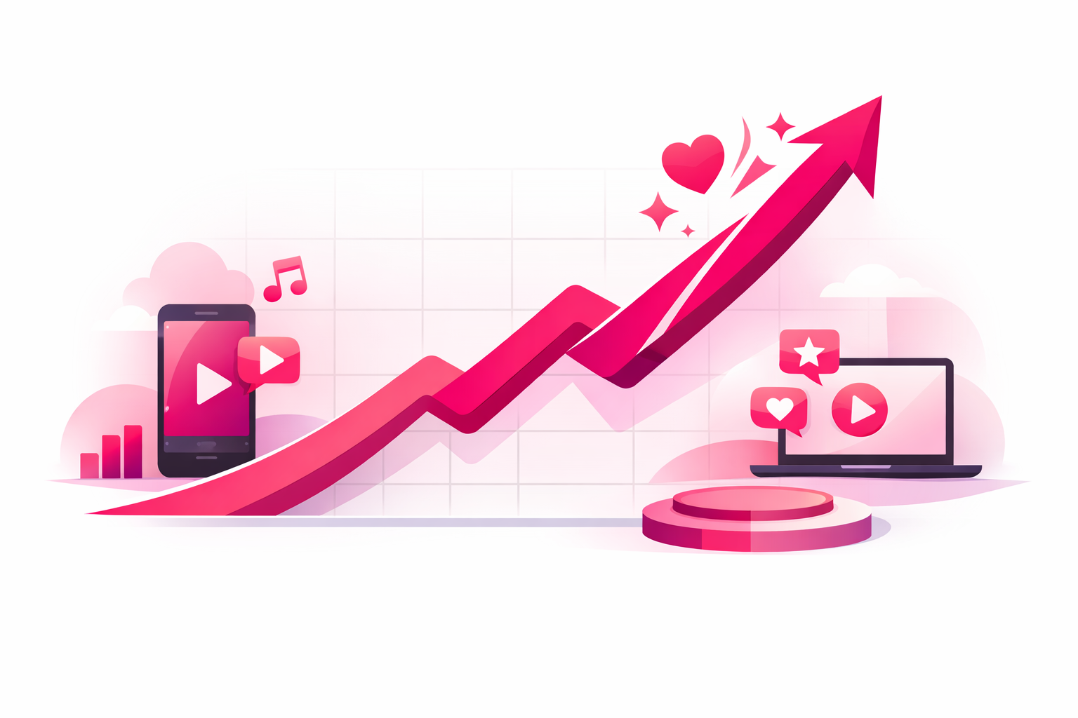 Conversion funnel visualization showing TikTok viewers transforming into Spotify listeners